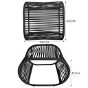 Ver imagem 4 de Cadeira Poltrona e Puff Porto para Área Externa em Alumínio e Corda Náutica