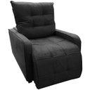 Ver imagem 1 de Poltrona Retratil e Reclinavel Com Rodape Regulavel Azera Preto