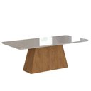 Ver imagem 1 de Mesa Retangular 2,10m com Vidro Temperado - Savana/off White