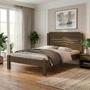 Ver imagem 7 de Cama Casal Mdf 195x144 Cm Sofia Castanho Off Decmade