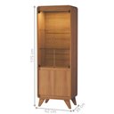 Ver imagem 3 de Armário Cristaleira Marela Madeira Luxo Nature 2 Portas 1 Gaveta MDP 62cm Jequitiba