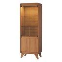 Ver imagem 2 de Armário Cristaleira Marela Madeira Luxo Nature 2 Portas 1 Gaveta MDP 62cm Jequitiba