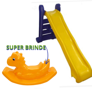 Escorregador Grande Infantil Cachorro Dino Gangorra