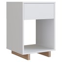 Ver imagem 1 de Mesa de Cabeceira 1 Gaveta e 1 Nicho B88 Branco Montana Novam
