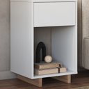 Ver imagem 5 de Mesa de Cabeceira 1 Gaveta e 1 Nicho B88 Branco Montana Novam