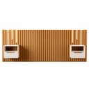 Ver imagem 1 de Cabeceira Ripada com Mesas e Led Cetara Nature Pérola