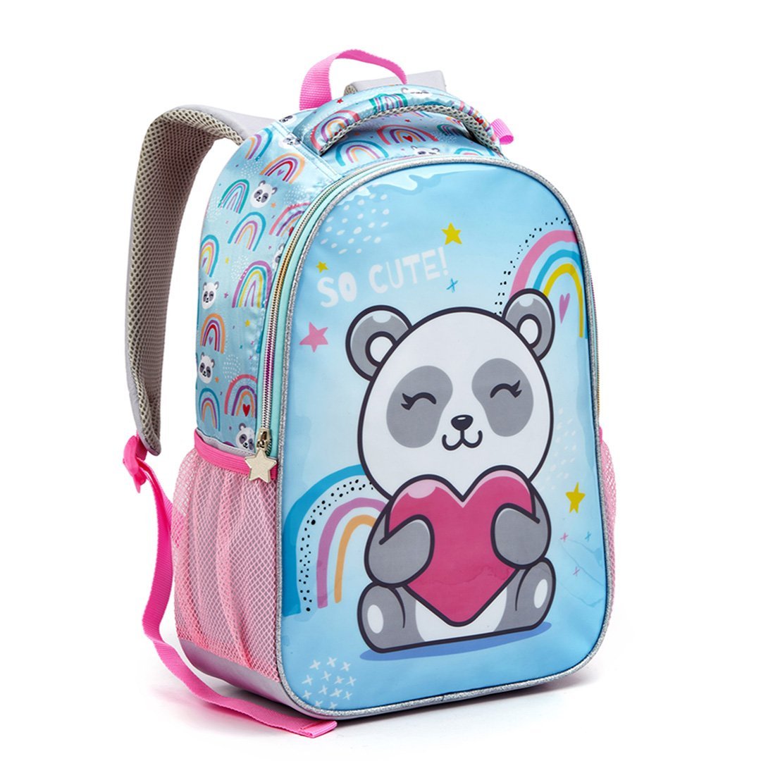 Kit Conjunto Mochila Infantil Menina Zoop Animais Lançamento Seanite Kt41382 Água - 3