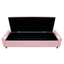 Ver imagem 6 de Calçadeira Baú Casal Everest P02 140cm para Cama Box Suede - Doce Sonho Móveis Rosa Bebê
