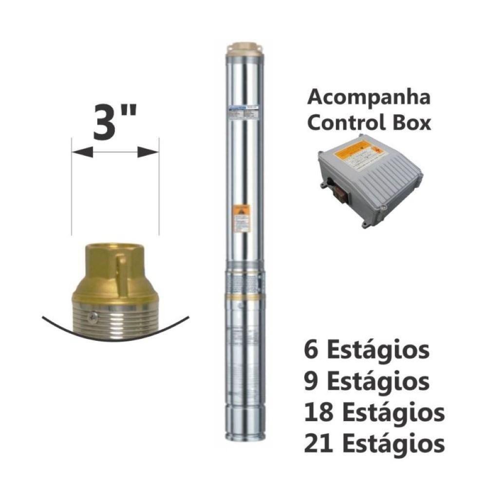 Motobomba Submersa Tipo Caneta com Caixa Controle 1/3cv 60hz Monofásico 220v Esub-3/6-2 Eletroplas - 3