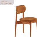 Ver imagem 6 de Conjunto Sala de Jantar Mesa Hope Tampo 120cm Redondo Laminado e 4 Cadeiras Hope Soft Marrom/Star Ca