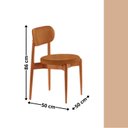 Ver imagem 4 de Conjunto Sala de Jantar Mesa Hope Tampo 120cm Redondo Laminado e 4 Cadeiras Hope Soft Marrom/Star Ca