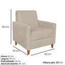 Ver imagem 3 de Poltrona Decorativa Paris 78 Cm Boucle 3300 Ezz