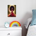 Ver imagem 2 de Quadro Infantil Orixá Bebê Iansã 45x34cm - com Vidro:moldura Branca