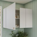 Ver imagem 3 de Armário Aéreo Planejado Canto Reto 2 Portas Marselha CabeCasa MadeiraOriginals Branco