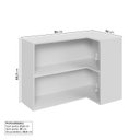 Ver imagem 5 de Armário Aéreo Planejado Canto Reto 2 Portas Marselha CabeCasa MadeiraOriginals Branco