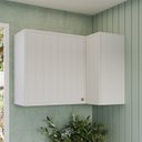 Ver imagem 2 de Armário Aéreo Planejado Canto Reto 2 Portas Marselha CabeCasa MadeiraOriginals Branco