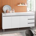 Ver imagem 2 de Balcão de Cozinha Andréia com Tampo 160 cm Branco – AJL