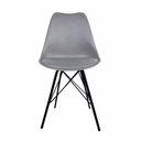 Ver imagem 2 de Conjunto Com 2 Cadeiras Saarinen Tower Cinza Empório Tiffany Base Preta
