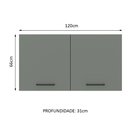 Ver imagem 4 de Armário Aéreo Multiuso 120cm 2 Portas Agata Madesa