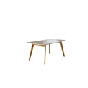 Ver imagem 3 de Conjunto Sala de Jantar 4 Lugares Slim Mesa e Cadeiras Madeira Maciça Veludo Bege