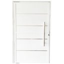 Ver imagem 1 de Porta Pivotante com Puxador e Friso Alumínio Branco Linha 25:Direita/ 210 x 120