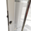 Ver imagem 2 de Porta Pivotante com Puxador e Friso Alumínio Branco Linha 25:Direita/ 210 x 120