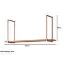 Ver imagem 2 de Prateleira Decorativa Sala Estar Suspensa Eloise 1.25cm Freijo - Mgm