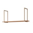 Ver imagem 1 de Prateleira Decorativa Sala Estar Suspensa Eloise 1.25cm Freijo - Mgm
