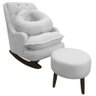 Kit Amamentação com Balanço Suede Branco - Dominic Decor Lille - 1