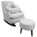 Ver imagem 1 de Kit Amamentação com Balanço Suede Branco - Dominic Decor Lille