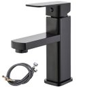 Ver imagem 4 de Torneira Monocomando Misturador 18cm Lorben Banheiro Quadrada Baixa Preto Fosco