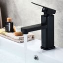 Ver imagem 2 de Torneira Monocomando Misturador 18cm Lorben Banheiro Quadrada Baixa Preto Fosco