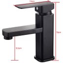 Ver imagem 5 de Torneira Monocomando Misturador 18cm Lorben Banheiro Quadrada Baixa Preto Fosco