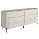 Ver imagem 1 de Cômoda para Quarto Closet Orgânica 6 Gavetas Pés Industrial Preto Bliss I03 Luna - Lyam Decor
