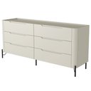 Ver imagem 4 de Cômoda para Quarto Closet Orgânica 6 Gavetas Pés Industrial Preto Bliss I03 Luna - Lyam Decor