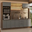 Ver imagem 1 de Armário de Cozinha Completa 270 Cm Rustic/cinza Vik Madesa.