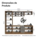 Ver imagem 3 de Armário de Cozinha Completa 270 Cm Rustic/cinza Vik Madesa.