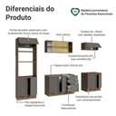 Ver imagem 4 de Armário de Cozinha Completa 270 Cm Rustic/cinza Vik Madesa.