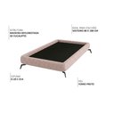 Ver imagem 3 de Cama Solteiro Pés Ferro 105cm Nami Linho Rosa Claro - Nexta Casa