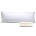 Ver imagem 1 de Kit 2 Fronhas De Travesseiro De Corpo Percal 180 Fios 130x40cm - BF Colchões