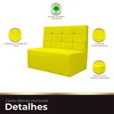 Ver imagem 2 de Canto Alemão Confortável para Apartamento Cozinha e Restaurantes Veludo Cor Amarelo