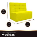 Ver imagem 3 de Canto Alemão Confortável para Apartamento Cozinha e Restaurantes Veludo Cor Amarelo