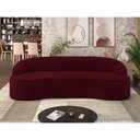 Ver imagem 2 de Sofá 3 Lugares Curvo Sala de Estar Living Lótus D02 Veludo Marsala 180 cm C-278 - Lyam Decor