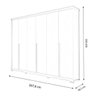 Roupeiro Panan Guarapari 6 Portas 100% Mdf C/pés (cinamomo/off White) - 5
