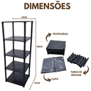Ver imagem 4 de Sapateira Organizador Multiuso Courino Zíper 4 Div Bege