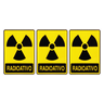 Combo 3 Adesivos De Sinalização Lixo Radioativo 15x20 Acesso - S-245 F9e - 1