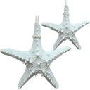 Ver imagem 2 de Enfeites Estrelas Mar Branca Casa Praia Oceano Mar Kit 2pçs