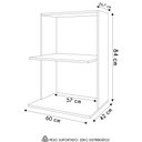 Ver imagem 4 de Suporte Micro-ondas e Forno Armário Aéreo 60cm Turim M24 Preto - Mpozenato