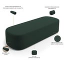 Ver imagem 2 de Cabeceira Cama Box Queen 160cm Lanna com Puff Recamier Doha W01 Suede Verde Musgo - Lyam Decor