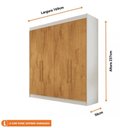 Ver imagem 4 de Guarda-Roupa Casal 100% Mdf 4 Portas 3 Gavetas 13 Nichos Nantes Europa Off White/Peroba